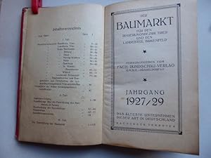 Der Baumarkt für den Regierungsbezirk Trier und den Landesteil Birkenfeld. Jahrgang 1927 / 1929. ...