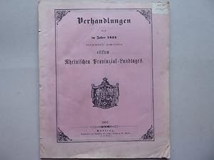 Verhandlungen des im Jahre 1854 versammelt gewesenen eilften Rheinischen Provinzial-Landtages.