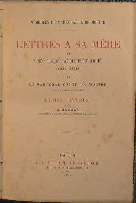 Bild des Verkufers fr Lettres a sa Mre et a ses Frres Adolphe et Louis (1823-1888) zum Verkauf von Antica Libreria Srl