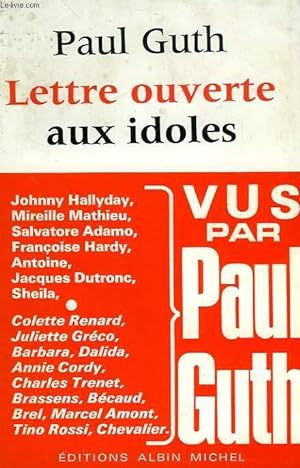 Seller image for LETTRE OUVERTE AUX IDOLES for sale by Le-Livre
