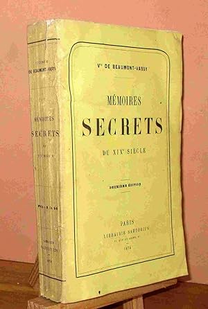 Seller image for MEMOIRES SECRETS DU XIX EME SIECLE for sale by Livres 113