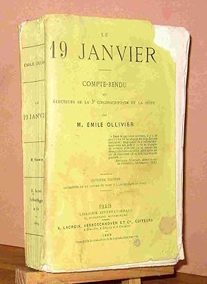 Seller image for LE 19 JANVIER - COMPTE RENDU AUX ELECTEURS DE LA 3EME CIRCONSCRIPTION DE LA SEINE for sale by Livres 113