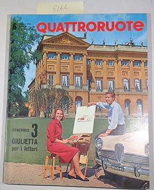 Bild des Verkufers fr Quattroruote - Anno VII - N. 6 - Giugno 1962 ( Fascicolo 78 ) zum Verkauf von Antiquariat Trger