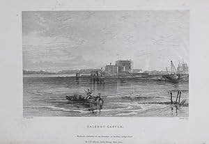 Original Antique Engraved Print Illustrating Calshot Castle, Isle of Wight.
