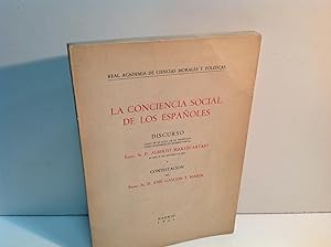 Imagen del vendedor de LA CONCIENCIA SOCIAL DE LOS ESPAOLES MARTIN ARTAJO ALBERTO 1961 a la venta por LIBRERIA ANTICUARIA SANZ