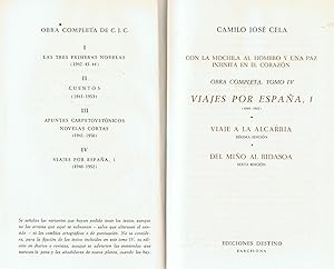 Imagen del vendedor de VIAJES POR ESPAA, 1 (1948-1952) VIAJE A LA ALCARRIA - DEL MIO AL BIDASOA. Obras Completas, Tomo IV. a la venta por Librera Torren de Rueda
