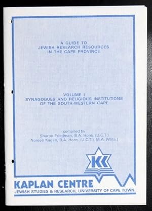 Imagen del vendedor de A guide to Jewish research resources in the Cape Province a la venta por GuthrieBooks