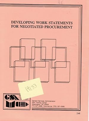 Developing Work Statements for Negotiated Procurement