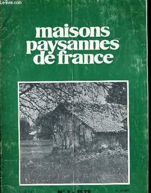 Bild des Verkufers fr MAISONS PAYSANNES DE FRANCE n1 : Etudes rgionales - Construction neuve - Conseils de restauration - Economie rurale-cologie applique - Sauvegarde des sites zum Verkauf von Le-Livre