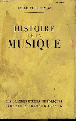 Bild des Verkufers fr Histoire de la musique zum Verkauf von JLG_livres anciens et modernes