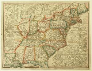 The Travellers Guide or Map of the Roads, Canals & Rail Roads of the United States, with the dist...