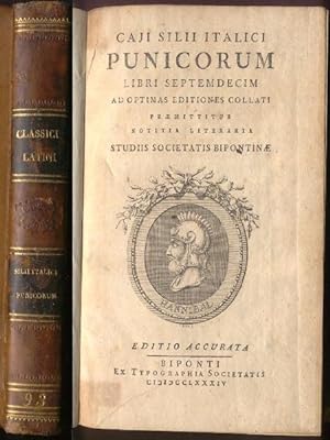 Caji Silii Italici Punicorum libri septedecim ad optimas editions collate praemittitur notitia li...