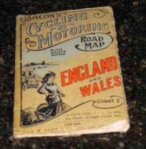 Bacon's Cycling & Motoring Road Map with Route Guide - England and Wales and South Part of Scotla...