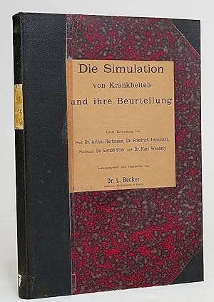 Seller image for Die Simulation von Krankheiten und ihre Beurteilung. for sale by Librarium of The Hague