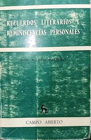 Recuerdos literarios y reminiscencias personales