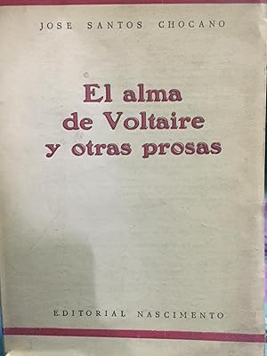 Imagen del vendedor de El alma de Voltaire y otras prosas a la venta por Librera Monte Sarmiento