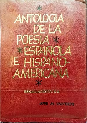 Antología de la poesía española e hispanoamericana. 2 Tomos