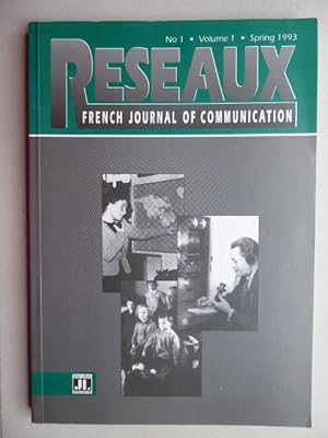 Bild des Verkufers fr RESEAUX - The French Journal of Communication. Volume 1, No 1, Spring 1993. zum Verkauf von Antiquariat Heinzelmnnchen