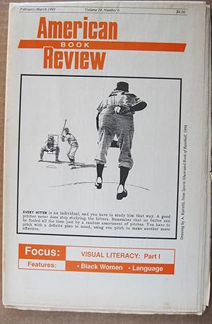 Bild des Verkufers fr American Book Review Volume 14 Number 6 Visua Literacy: Part 1 / Black Women / Language zum Verkauf von 246 Books