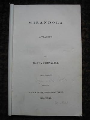 Seller image for Mirandola. A Tragedy for sale by Tiger books