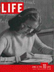 Life Magazine 22 April 1946 Denver High School Student 4/22/46