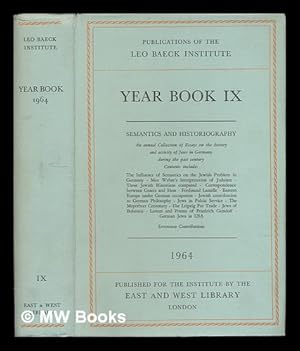 Seller image for Year Book IX (1964) ; Semantics and Historiography for sale by MW Books