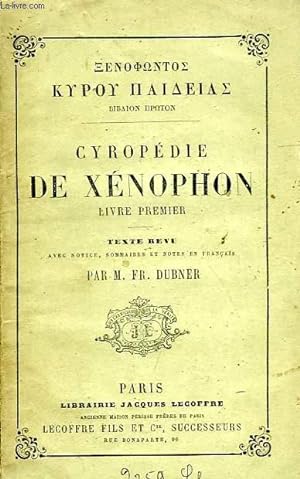 Bild des Verkufers fr CYROPEDIE, LIVRE I zum Verkauf von Le-Livre