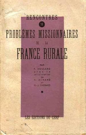 Rencontres 16 problèmes missionnaires de la france rurale