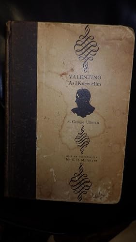 Seller image for Valentino As I Knew Him ( Biography Italian Silent Film Star Rudolph ) This Book Was purchased from a gentleman who claimed that his mother was the original " Woman in Black " or Lady in Black, which he explains in the inscription & Signs His Name , He for sale by Bluff Park Rare Books
