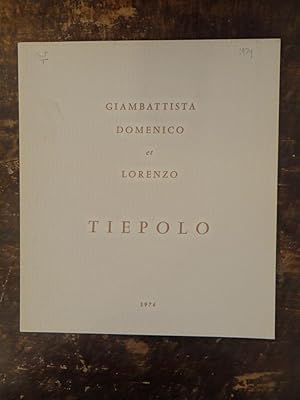 Image du vendeur pour Giambattista Tiepolo, Domenico Tiepolo, Lorenzo Tiepolo: Peintures, Dessins, Pastels; Giambattista, Domenico, et Lorenzo Tiepolo mis en vente par Mullen Books, ABAA