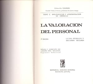 Seller image for LA VALORACION DEL PERSONAL for sale by Libreria 7 Soles