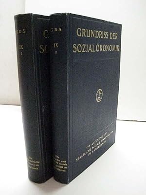 Grundriss der Sozialökonomik. Abt. IX: Das Soziale System des Kapitalismus. 2 Bde.