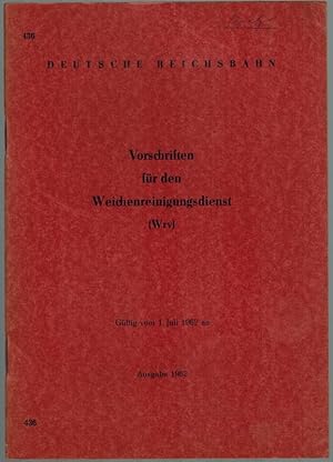 Imagen del vendedor de Vorschriften fr den Weichenreinigungsdienst (Wrv). Gltig vom 1. Juli 1962 an. Ausgabe 1962. [= DV 436]. a la venta por Antiquariat Fluck