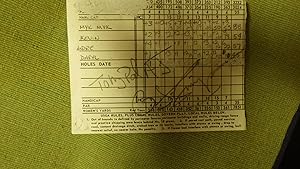 Seller image for O. J. Simpson SIGNED in Pencil on Golf Score Card from Rancho Park Golf course , Pico Blvd, Los Angeles, California ( Former Football player tried Killing his xwife Nicole Simpson ) for sale by Bluff Park Rare Books