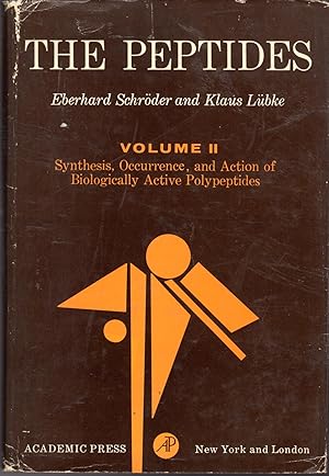 Bild des Verkufers fr The Peptides: Volume II: Synthesis, Occurence, and Action of Biologically Active Polypeptides, zum Verkauf von Dorley House Books, Inc.