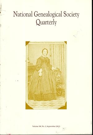 Immagine del venditore per National Genealogical Society Quarterly, Volume 98, No. 3, September, 2010 venduto da Dorley House Books, Inc.