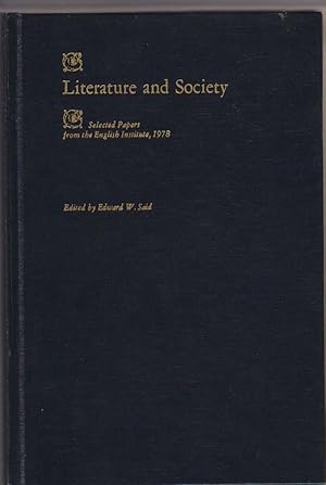 Literature and Society: Selected Papers from the English Institute, 1978;