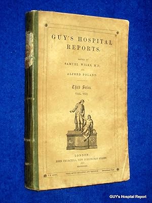 Bild des Verkufers fr Guy's Hospital Reports, 1862, Third Series, Vol VIII, zum Verkauf von Tony Hutchinson