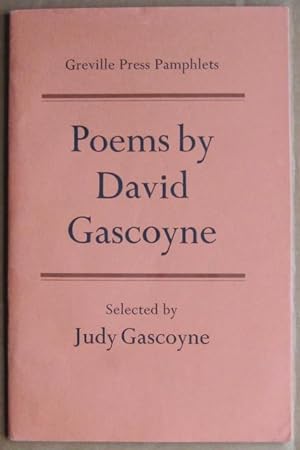 Seller image for Poems. Selected by Judy Gascoyne. (Greville Press Pamphlets) for sale by James Fergusson Books & Manuscripts