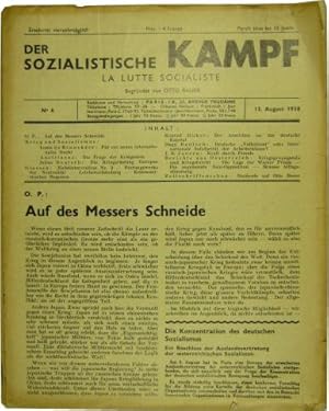 La lutte socialiste. Begründet von Otto Bauer. 1. Jahrgang, No. 6, 7, 8, 12, 15.