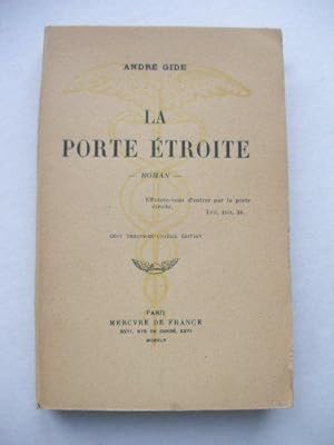 Bild des Verkufers fr La porte etroite zum Verkauf von JLG_livres anciens et modernes