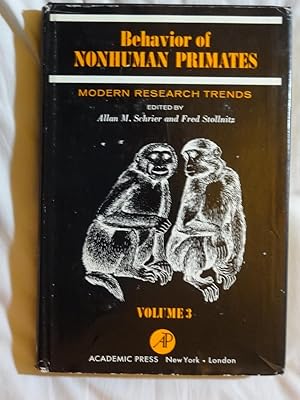 Seller image for BEHAVIOR OF NONHUMAN PRIMATES Modern Research Trends Volume 3 for sale by Douglas Books
