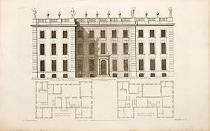 Imagen del vendedor de The Elevation of Newbold Hall in Warwickshire. a la venta por Peter Harrington.  ABA/ ILAB.