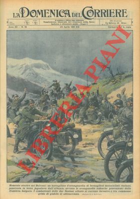Bersaglieri motociclisti italiani si incontrano in Albania con le avanguardie tedesche.