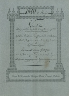 Vendita di una proprietà e del diritto di conduzione perpetua di una possessione denominata "Mazz...