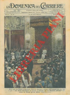 Nella sala del Trono al Quirinale, Vittorio Emanuele accetta ufficialmente per sé e per i suoi Re...