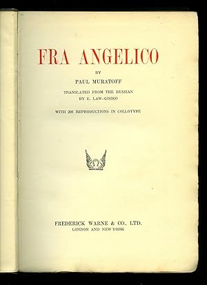 Imagen del vendedor de Fra Angelico a la venta por Little Stour Books PBFA Member