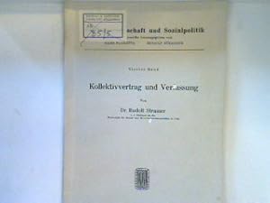 Imagen del vendedor de Kollektivvertrag und Verfassung. a la venta por books4less (Versandantiquariat Petra Gros GmbH & Co. KG)