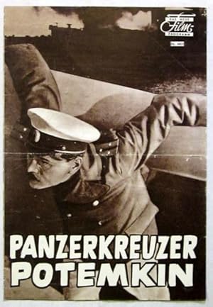 Bild des Verkufers fr Panzerkreuzer Potemkin. Regie: S. M. Eisenstein. Mannheim (1958). Gr.-8vo. (26 : 18 cm). Mit zahlr. Abbildungen. 2 Bl. - Mit Faltspur quer zum Heft. zum Verkauf von Jrgen Patzer