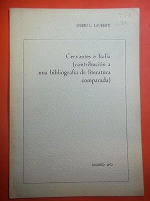 Imagen del vendedor de Cervantes e Italia (Contribucin a una bibliografa de literatura comparada.) a la venta por Carmichael Alonso Libros